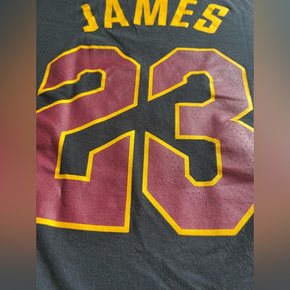 The Nike Tee Athletic Cut Dri-fit Cavaliers LeBron James 23 Jersey shirt Size L - Picture 7 of 8
